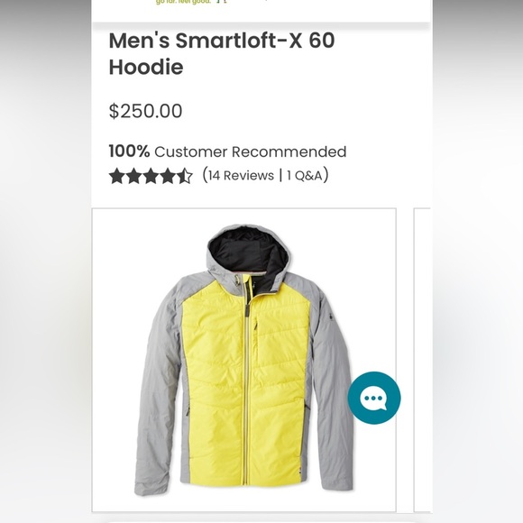 Smartwool Smartloft X-60 Yellow Gray Jacket. Outdoor Hiking Gorpcore Wool Large - Picture 12 of 12